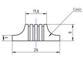 Prof FADER-KNOPF CAP Lever B OVAL - 45 Farben - Faderknöpfe Fadercaps Faderkappen Caps für Schiebepotentiometer Schieberegler Schiebepoti Fader Mixer DJ Mischpulte